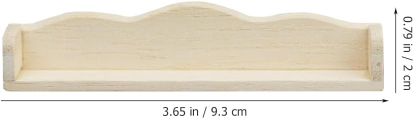 Dollhouse Wall Shelf Miniature Wooden Shelves 1: 12 Scale Tiny Wood Storage Rack Models for Doll House Room Furniture Accessories - Image 2