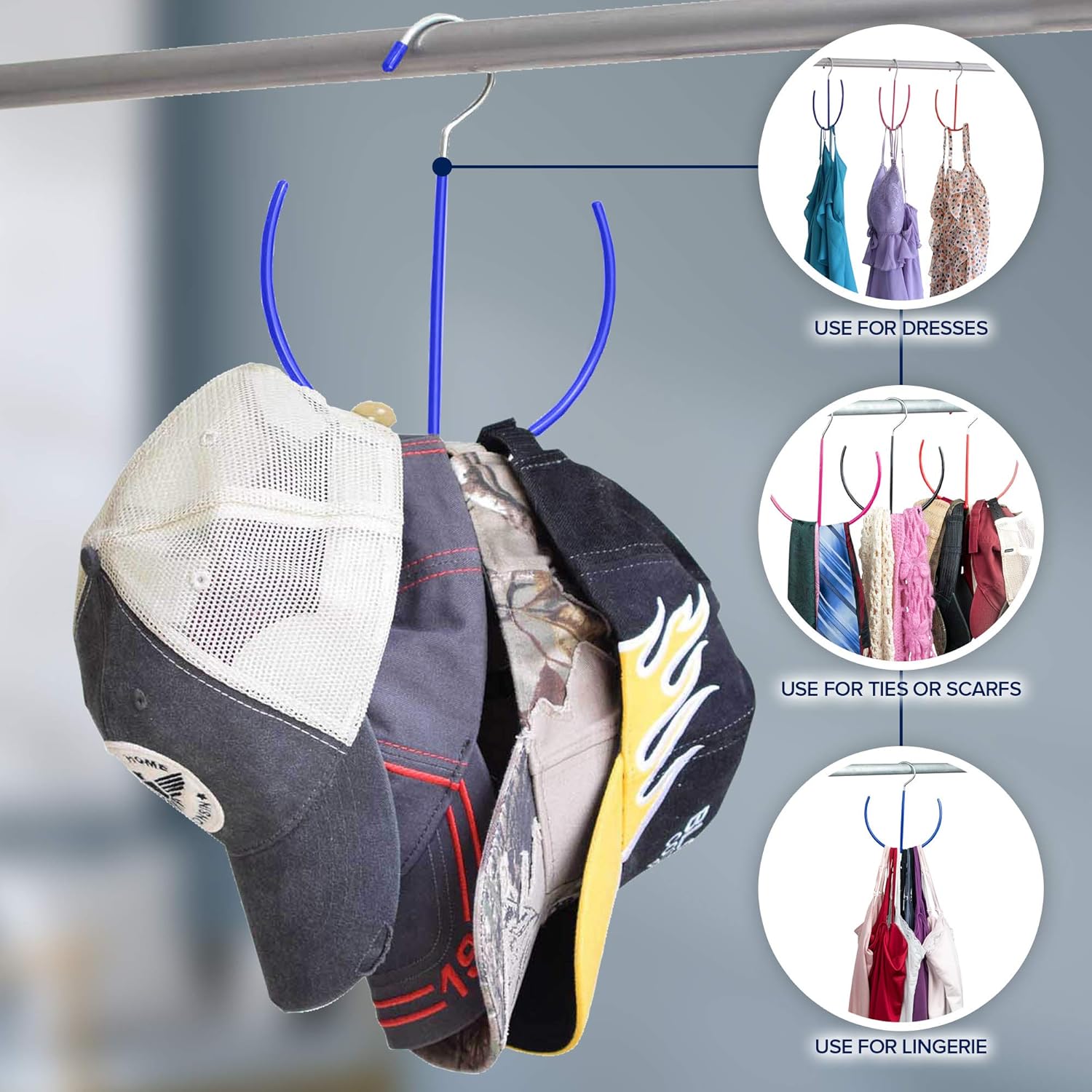 Belt Scarf Hanger Space Saving Organizer Hanging Multi Purpose Ties Shoe Rack Gym Bag Organizer Closet Organization EASYVIEW - Image 4